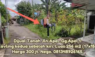 tanah murah jalan apel gang apel 1 300 jt