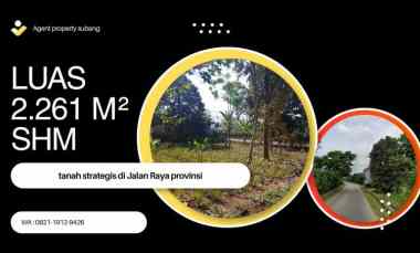 Tanah Strategis di Jalan Raya Provinsi, Subang
