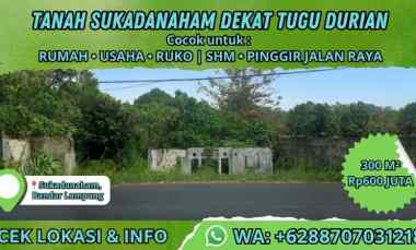 Tanah Sukadanaham Pinggir Jalan