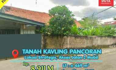 Dijual Tanah Kavling Pancoran Siap Dibangun Strategis Jalan 2 Mobil