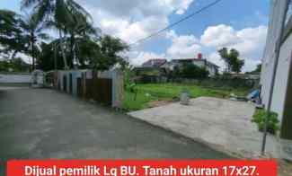 tanah ukuran 17x27 lokasi jln podomoro harga 1m