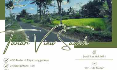 tanah view sawah di utara kantor kecamatan turi