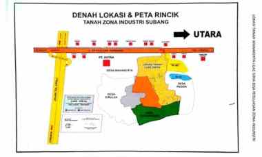 Tanah Zona Industri, Purwadadi Subang Jawa Barat