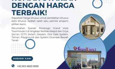 Terlaris di Ponorogo Rumah Syariah Minimalis