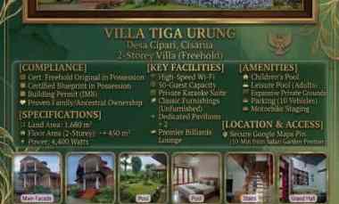 villa 2 lantai nyaman dan asri cisarua bogor