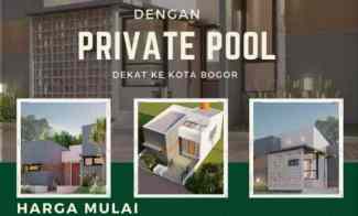 villa minimalis 200 jutaan dg privat pool di bogor